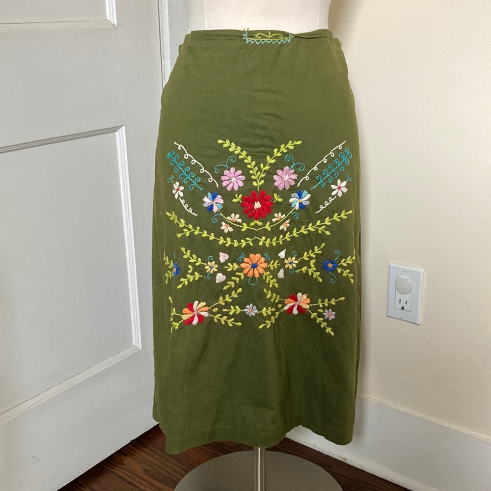 Cotton Embroidered Skirt